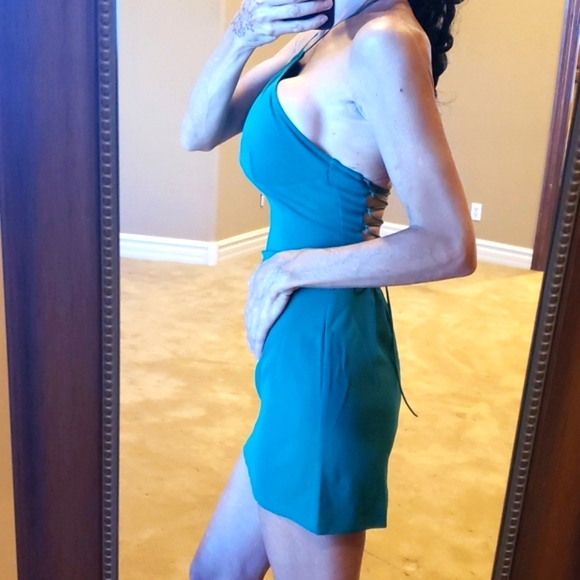 Tiger Mist Franc Corseted-back Green Halter dress, XS - Picture 5 of 16